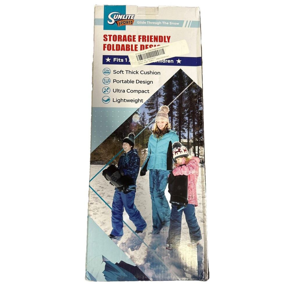 Sunlite Sports 45" Winter Wonderland Foldable Snow Sled Fits 2 Children or 1